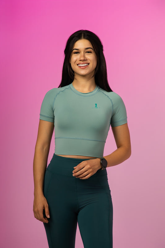 Crop Top FlexFlow Seamless - Mint Mist