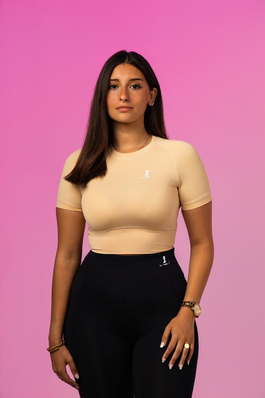 Crop Top FlexFlow Seamless - SandStone Beige
